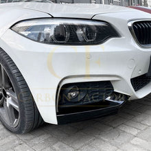 Load image into Gallery viewer, MP Style Gloss Black Front Splitter Upper Pieces for BMW F22 F23 2 Series 14-20
