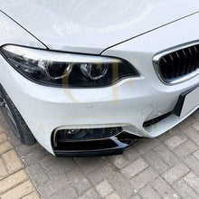 Load image into Gallery viewer, MP Style Gloss Black Front Splitter Upper Pieces for BMW F22 F23 2 Series 14-20
