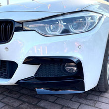 Load image into Gallery viewer, MP Style Gloss Black Front Splitter Upper Pieces for BMW F30 F31 3 Series 12-19
