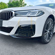 Load image into Gallery viewer, MP Style Gloss Black Front Splitter Upper Pieces for BMW G30 5 Series LCI 21-24
