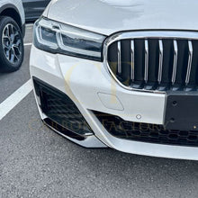 Load image into Gallery viewer, MP Style Gloss Black Front Splitter Upper Pieces for BMW G30 5 Series LCI 21-24
