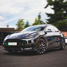 Load image into Gallery viewer, TR Style Gloss Black Front Splitter for Tesla Model Y 19-24
