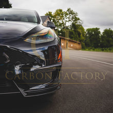 Load image into Gallery viewer, TR Style Gloss Black Front Splitter for Tesla Model Y 19-24
