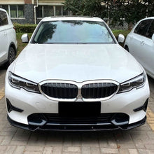 Load image into Gallery viewer, V Style Gloss Black Front Splitter for BMW 3 Series G20 G21 Pre-LCI standard model 19-22
