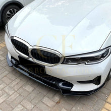 Load image into Gallery viewer, V Style Gloss Black Front Splitter for BMW 3 Series G20 G21 Pre-LCI standard model 19-22
