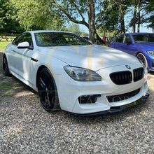 Load image into Gallery viewer, V Style Gloss Black Front Splitter for BMW 6 Series F06 F12 F13 M Sport 11-18
