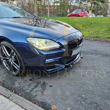Load image into Gallery viewer, V Style Gloss Black Front Splitter for BMW 6 Series F06 F12 F13 M Sport 11-18
