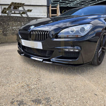 Load image into Gallery viewer, V Style Gloss Black Front Splitter for BMW 6 Series F06 F12 F13 M Sport 11-18
