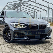 Load image into Gallery viewer, V Style Gloss Black Front Splitter for BMW F20 F21 1 Series LCI M Sport 15-19
