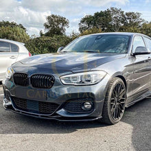 Load image into Gallery viewer, V Style Gloss Black Front Splitter for BMW F20 F21 1 Series LCI M Sport 15-19
