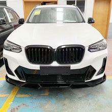 Load image into Gallery viewer, V Style Gloss Black Front Splitter for BMW G01 X3 IX3 G02 X4 LCI 22-24
