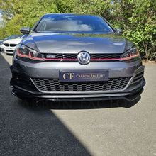 Load image into Gallery viewer, V Style Gloss Black Front Splitter for VW Golf MK7 MK7.5 GTI / R 13-20
