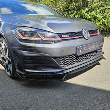 Load image into Gallery viewer, V Style Gloss Black Front Splitter for VW Golf MK7 MK7.5 GTI / R 13-20
