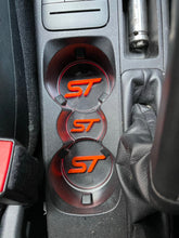 Load image into Gallery viewer, MK8 Fiesta Cup Holder Inserts | ST/ST-Line Logo | Black or Clear Finish
