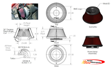 Load image into Gallery viewer, BMS Silicone Single Turbo Filter for 4" Turbo Inlet
