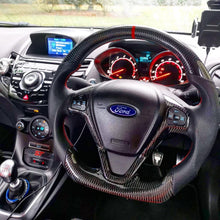 Load image into Gallery viewer, Ford Fiesta Carbon Fibre Custom Steering Wheel (MK7 / MK7.5 - 2009 to 2017)
