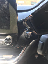 Load image into Gallery viewer, MK8 Fiesta Push Start Button Gel Overlay | CEUK Logo Chrome on Black
