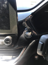 Load image into Gallery viewer, MK8 Fiesta Push Start Button Gel Overlay | CEUK Logo Chrome on Black
