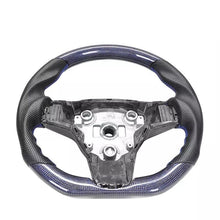 Load image into Gallery viewer, TESLA Model 3 Carbon Fibre Steering Wheel (CUSTOM)
