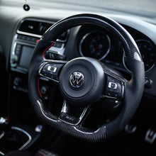 Load image into Gallery viewer, Volkswagen Polo MK5 6C GTI / R-line Carbon Fibre Steering Wheel (CUSTOM / 2014 - 2017 Models)
