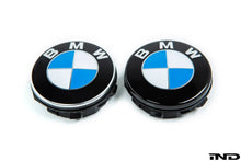 Load image into Gallery viewer, IND Gloss Black Floating Wheel Centre Caps 56mm - Self-Levelling Set of 4 for BMW (5x112, 66.6mm Hub Bore) Painted to Order
