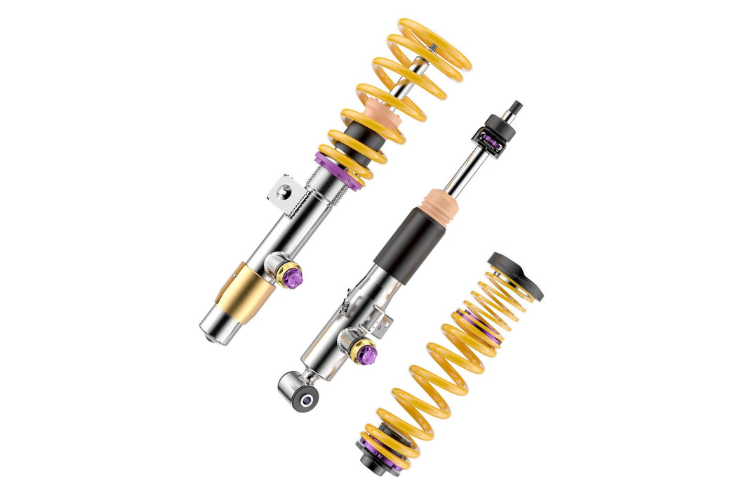 KW Variant 4 (V4) Inox-Line Stainless Steel 3-Way Adjustable Coilovers for BMW G87 M2, G80 M3 Competition, G82 M4 Competition Coupe - Height & Damping Adjustable Coilover Suspension Kit