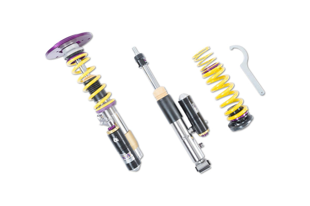 KW Variant 4 (V4) inox-line 3-Way Adjustable Coilover Suspension Kit for BMW M3 F80 & BMW M4 F82 – Height Adjustable Stainless Steel Coilovers – Road & Track