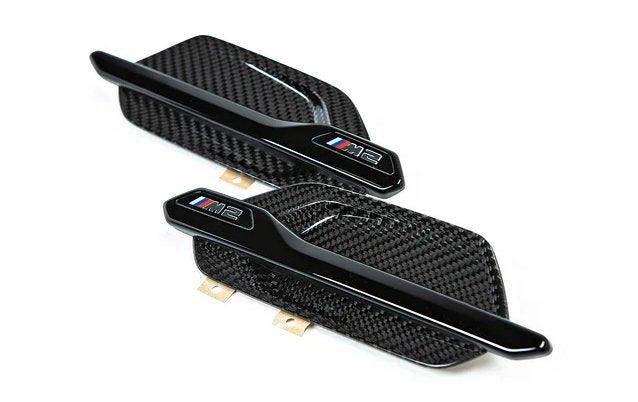 Genuine BMW M Performance Carbon Fibre Side Fender Trims (Gills/Grilles/Vents, Carbon Fiber) for BMW M2 & M2 Competition F87 2015–2021