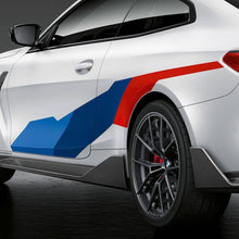 Load image into Gallery viewer, BMW M4 G82 (2021+) M Performance Motorsport Side Stripe Decals – Vinyl Sticker Set, Left &amp; Right Pair | OEM+ Exterior Graphics for Doors &amp; Side Skirts
