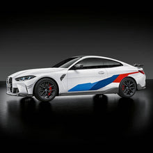 Load image into Gallery viewer, BMW M4 G82 (2021+) M Performance Motorsport Side Stripe Decals – Vinyl Sticker Set, Left &amp; Right Pair | OEM+ Exterior Graphics for Doors &amp; Side Skirts
