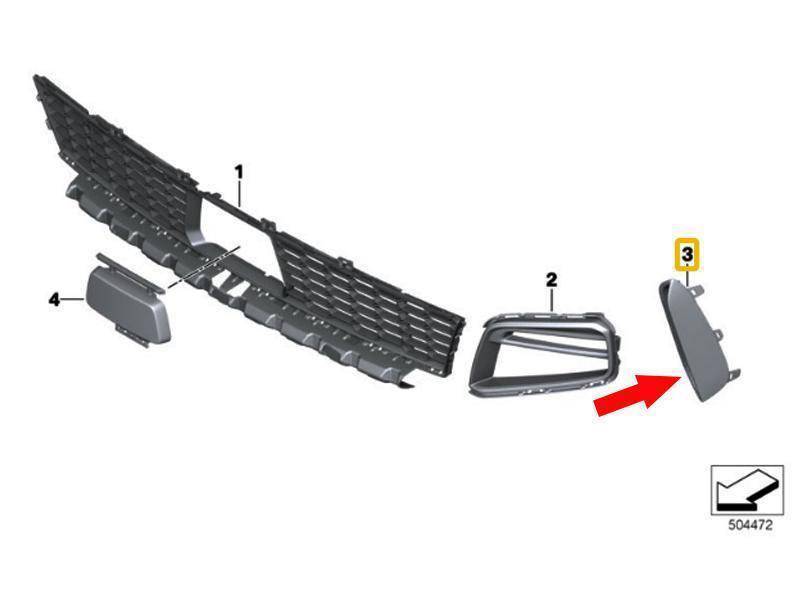 M Performance Front Bumper Inserts for BMW 1 Series & M135i (2019-2024, F40)