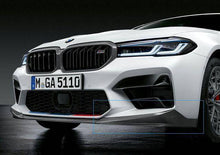 Load image into Gallery viewer, Genuine BMW M Performance Carbon Fibre Front Side Splitters (Pair) for BMW M5 LCI F90 2020-2023, incl. M5 Competition - OEM Front Bumper Corner Splitter Inserts

