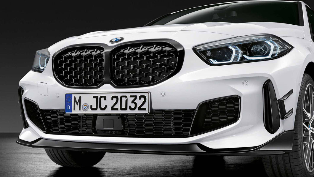 Genuine OEM BMW M Performance Front Splitter / Front Lip Spoiler - Gloss Black - 1 Series F40 & M135i (2019-2024)