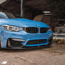 Load image into Gallery viewer, Genuine BMW M Performance Carbon Fibre Front Splitter/Lip for BMW M3 F80 (2014-2019) &amp; BMW M4 F82/F83 (2015-2020) – OEM Pre-Preg 2x2 Twill Front Spoiler
