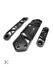 Load image into Gallery viewer, MMX MINI F56 3-Piece Complete Underbody Chassis Brace Kit - Billet T-6061 Aluminium, Gloss Black - Fits Cooper, Cooper S &amp; JCW (2014+) - Improves Rigidity &amp; Exhaust Clearance
