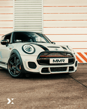 Load image into Gallery viewer, MMX MINI F56 3-Piece Complete Underbody Chassis Brace Kit - Billet T-6061 Aluminium, Gloss Black - Fits Cooper, Cooper S &amp; JCW (2014+) - Improves Rigidity &amp; Exhaust Clearance
