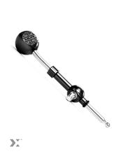 Load image into Gallery viewer, MMX MINI F56 Short Shifter Kit (Short Throw) - 33% Throw Reduction, Billet Shift Shaft &amp; Gear Knob, Titanium/Black, Leather Gaiter
