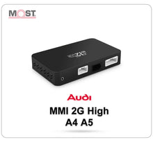 Load image into Gallery viewer, Mr12Volt P2000 LIGHTS 2G20ML Apple CarPlay &amp; Android Auto Retrofit Interface for Audi A4 (8K) 2008–2009 &amp; A5 (8T) 2007–2009 MMI 2G High | Wireless, MOST Fibre Optic, Plug &amp; Play
