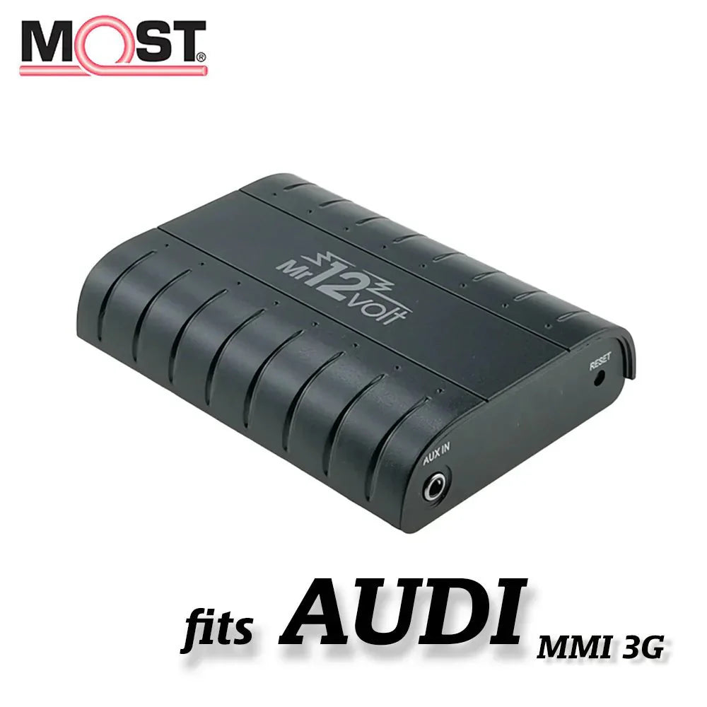 Mr12Volt MOST Bluetooth Music Streaming Adapter for Audi MMI 3G High/Basic/Plus, For A4, A5, A6, Q5, Q7, A8
