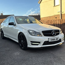 Load image into Gallery viewer, AMG Style Gloss Black Front Splitter for Mercedes Benz W204 C Class 08-14
