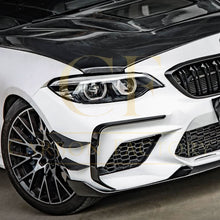 Load image into Gallery viewer, SQ Style Pre-Preg Carbon Fibre Front Bumper Canards for BMW F87 M2 LCI 18-22
