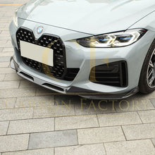 Load image into Gallery viewer, SQ Style Pre-Preg Carbon Fibre Front Splitter for BMW G26 4 Series Gran Coupe i4 21-24
