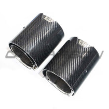 Load image into Gallery viewer, BMW F40/F44 135i &amp; 235i CARBON FIBRE EXHAUST TIPS - CHROME (SET OF 2)
