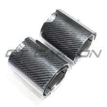 Load image into Gallery viewer, BMW F40/F44 135i &amp; 235i CARBON FIBRE EXHAUST TIPS - CHROME (SET OF 2)
