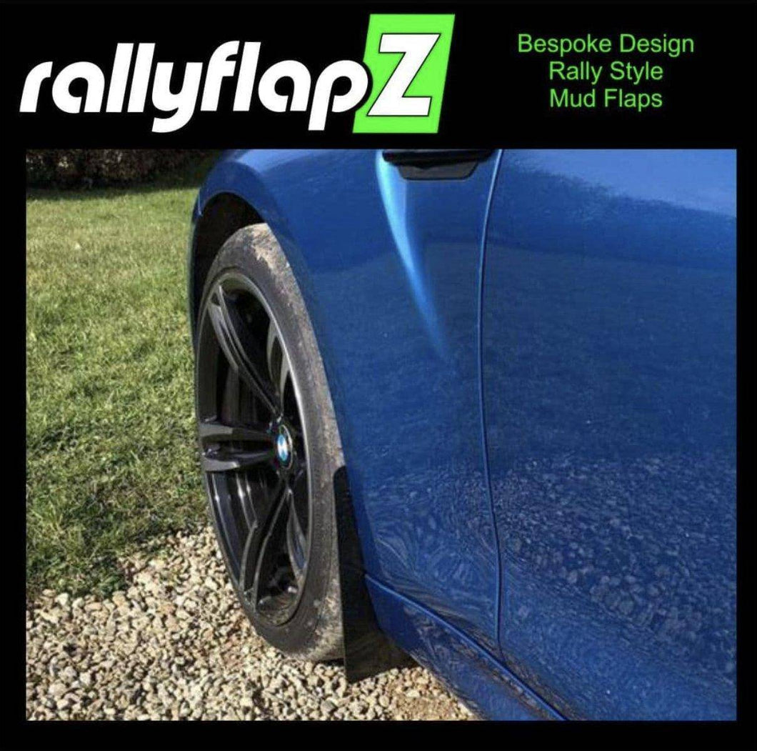 RallyFlapz Black Front Mud Flaps for BMW M2 & M2 Competition F87 (2015-2021) - UK Made Rally Style Splash Guards, Stone Chip Protection