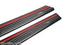 Load image into Gallery viewer, RKP Composites Carbon Fibre Side Skirts for BMW 3 Series F80 M3 (2014-2018) - Direct-Fit Side Skirt Extensions/Side Blades, 2x2 Twill, Vacuum Infused, Pair, Made in USA
