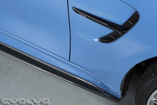 Load image into Gallery viewer, RKP Composites Carbon Fibre Side Skirts for BMW 3 Series F80 M3 (2014-2018) - Direct-Fit Side Skirt Extensions/Side Blades, 2x2 Twill, Vacuum Infused, Pair, Made in USA
