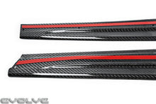 Load image into Gallery viewer, RKP Composites Carbon Fibre Side Skirts for BMW 3 Series F80 M3 (2014-2018) - Direct-Fit Side Skirt Extensions/Side Blades, 2x2 Twill, Vacuum Infused, Pair, Made in USA
