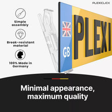 Load image into Gallery viewer, PlexiClick® - Invisible Number Plate Holder Clip
