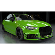 Load image into Gallery viewer, Carbon Fibre Front Bumper Trims for Audi 8V RS3 Saloon 17-20
